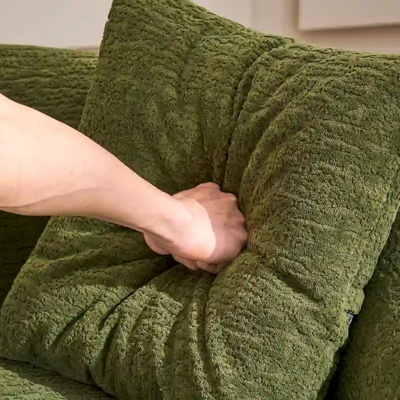 Luxury Chenille Fabric Sofa,4 Seater Modular Curved Sectional Couch