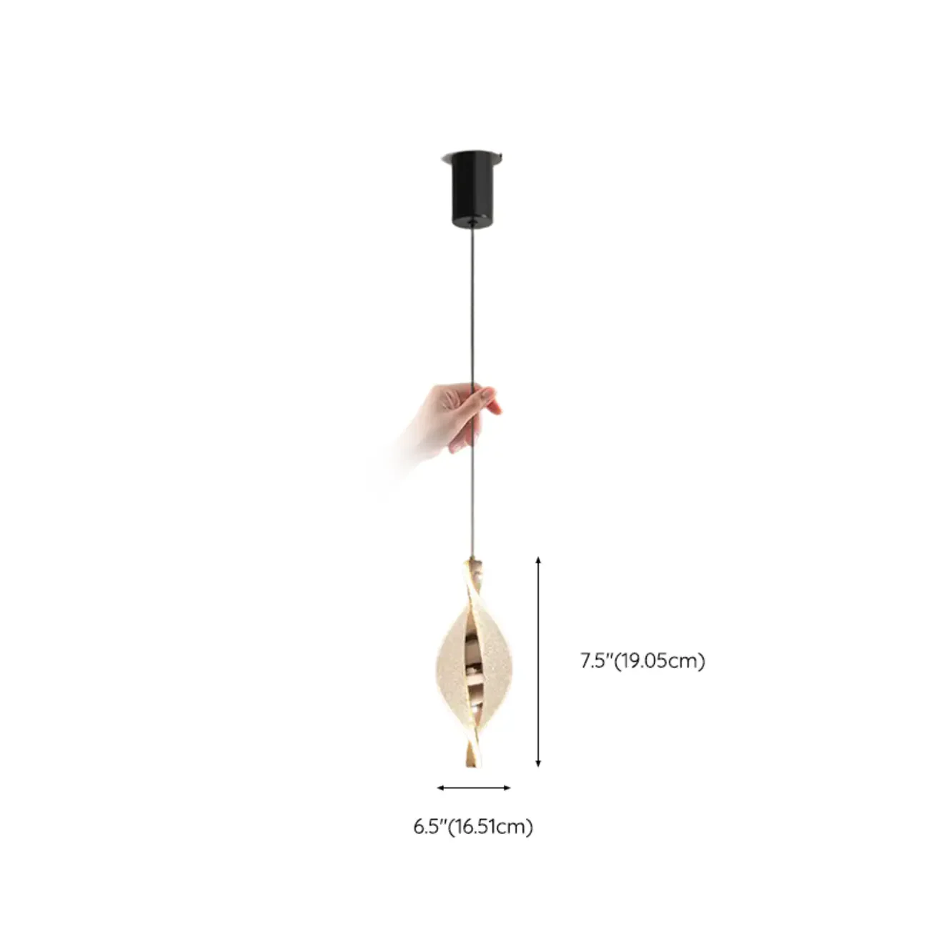 Mini Adjustable Clear Acrylic LED Dining Pendant Light