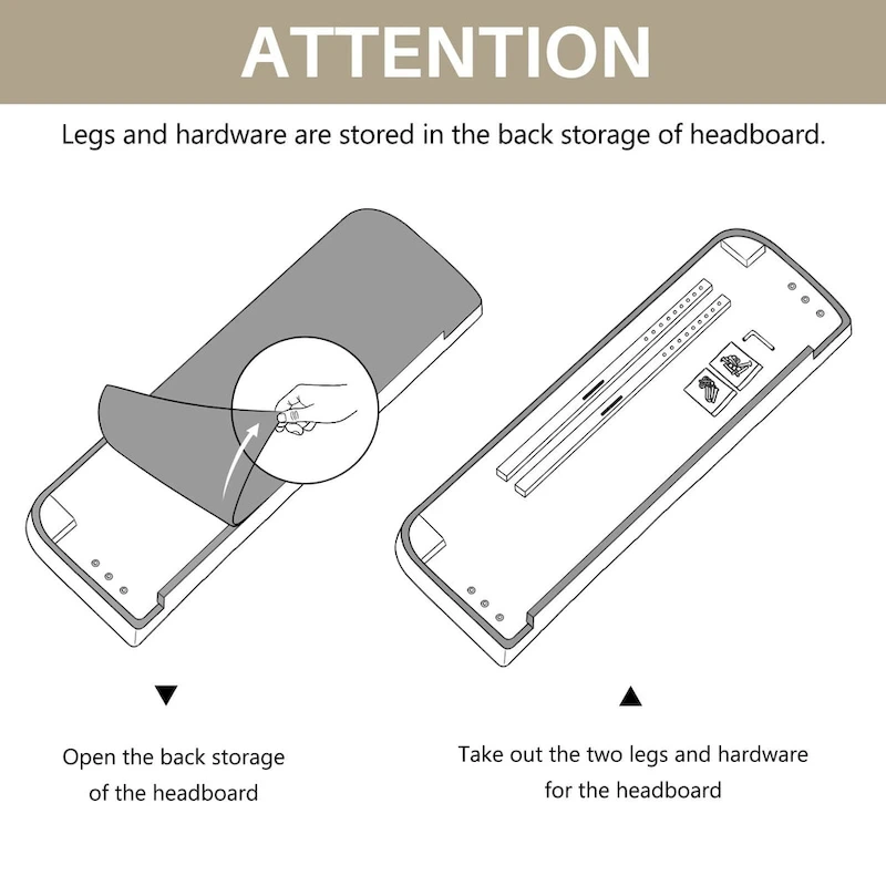 Button Tufted Upholstered Headboard Adjustable Height