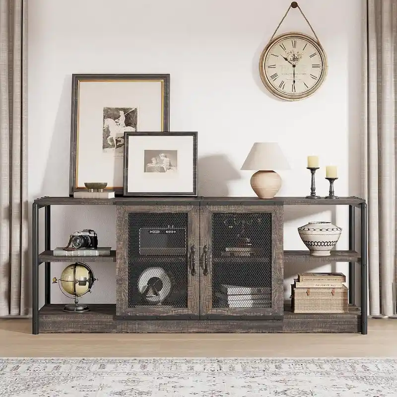 65-Inch Long Wooden TV Stand