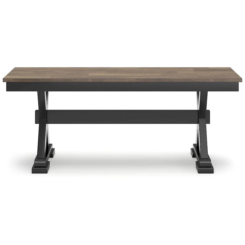 Signature Design by Ashley Wildenauer Brown/Black 50 Dining Bench - 48 W x 16 D x 19.25 H
