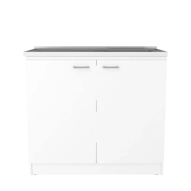 2-Piece Kitchen Set with Kitchen Island and Utility Sink Cabinet