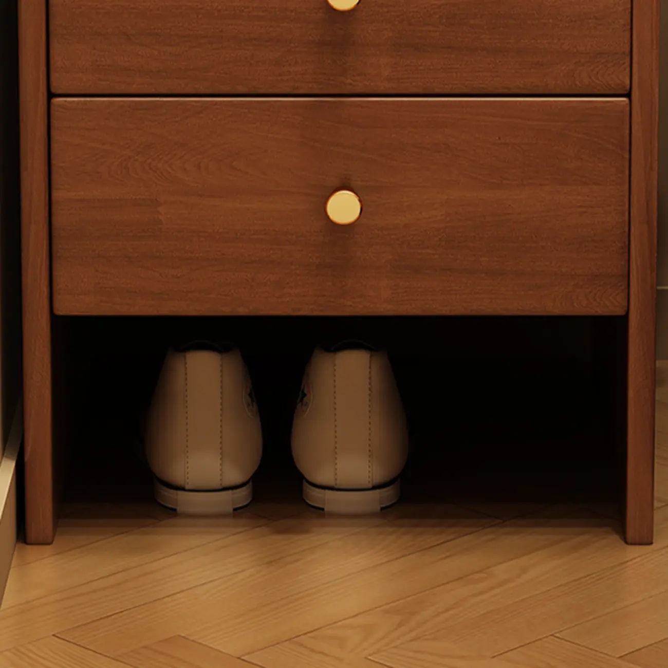 Classic Premium Wood 2 Drawers  Bedside Cabinet Nightstand