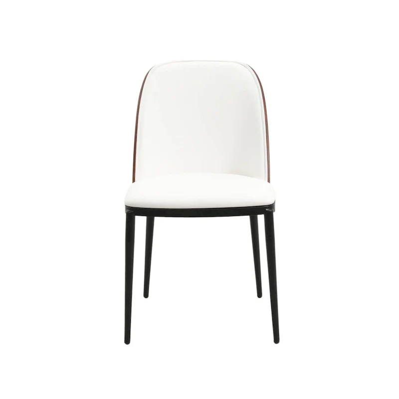 LeisureMod Tule Dining Side Chair with Upholstered Seat and Back