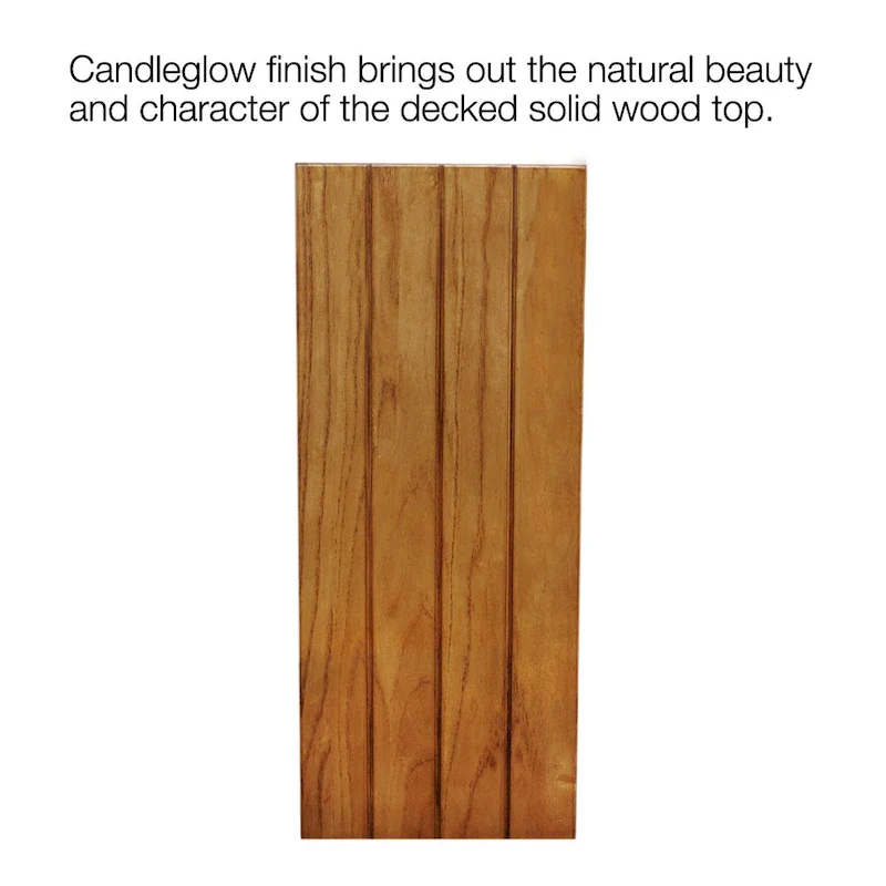 Narrow Side Table – Candleglow, Wood Top, 1-Drawer