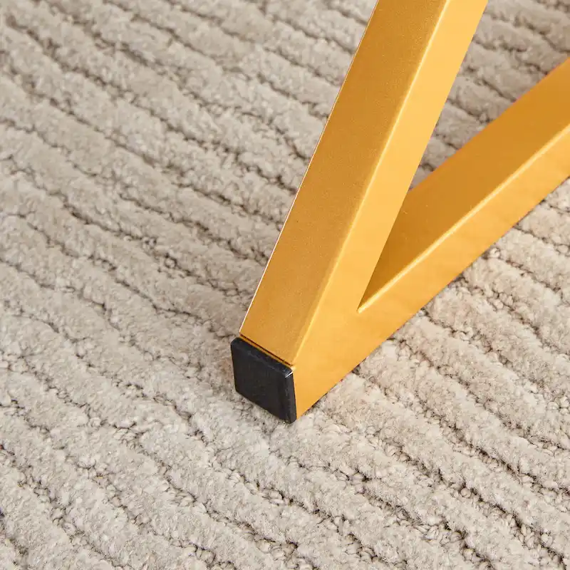 47 Modern Rectangular Coffee Table with Sintered Stone Tabletop and X-shaped Metal Legs