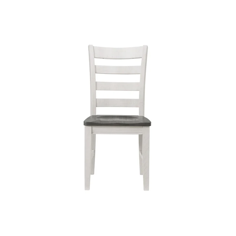 Monterey Solid Wood Dining Chair (Set of 2), White Stain and Grey by Martin Svensson Home
