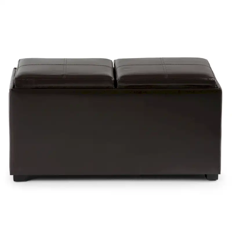 Fabric-Upholstered 3-Piece Ottoman Set
