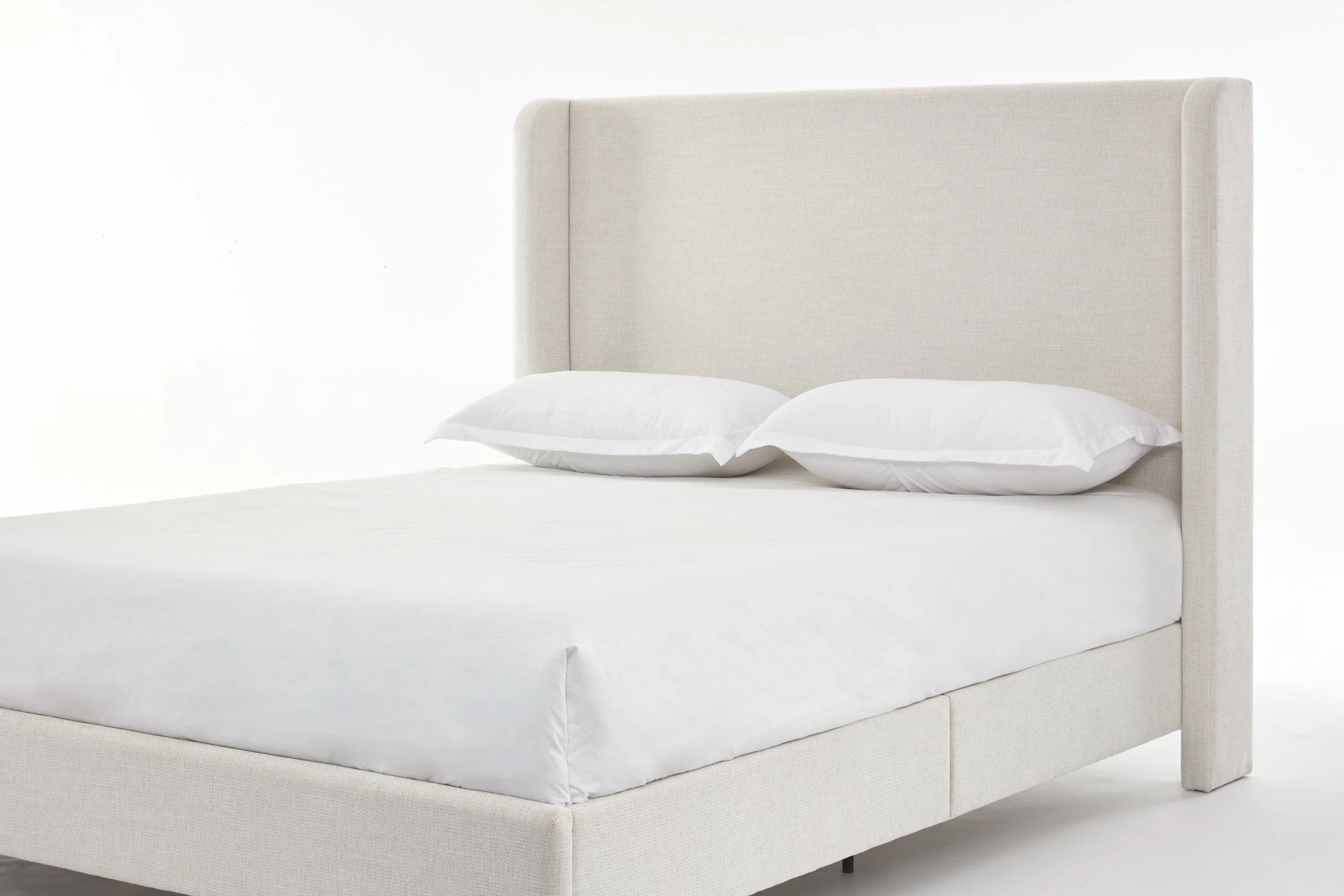 Walker Edison | Harper Tall 54 Headboard Upholstered Queen Bed