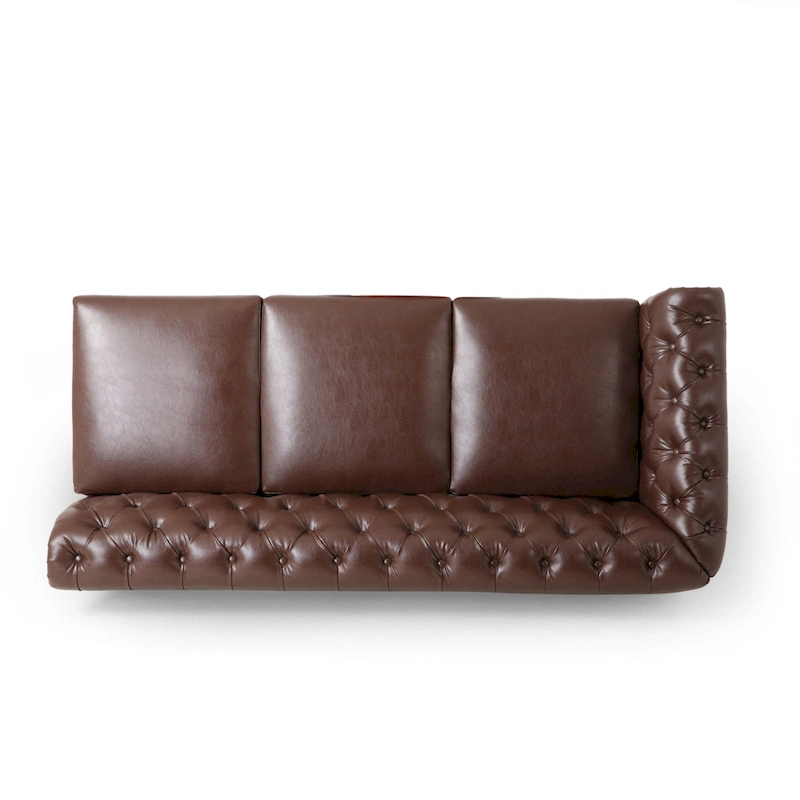 Castalia Chesterfield Tufted 7-seat Sectional Sofa by Christopher Knight Home - 114.00 L x 70.00 W x 31.50 H