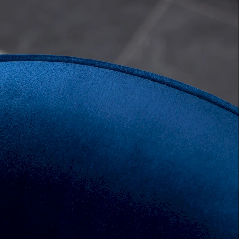 Blue 22  Upholstered Velvet Accent Chair with Swivel Base