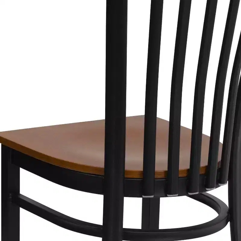 Flash Furniture Black School House Back Metal Restaurant Chair