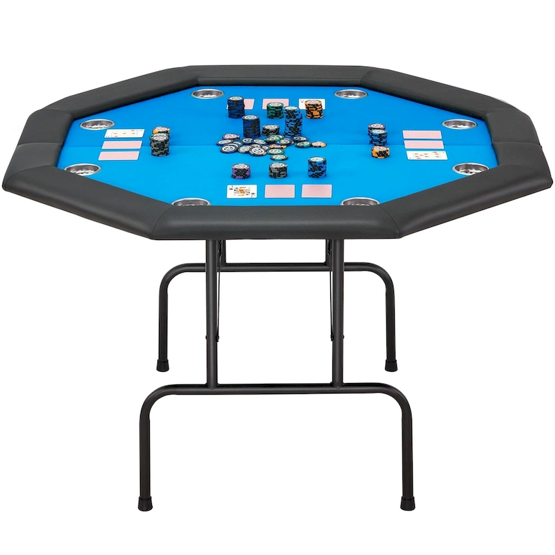 AVAWING 8 Players Game Poker Table Casino Leisure