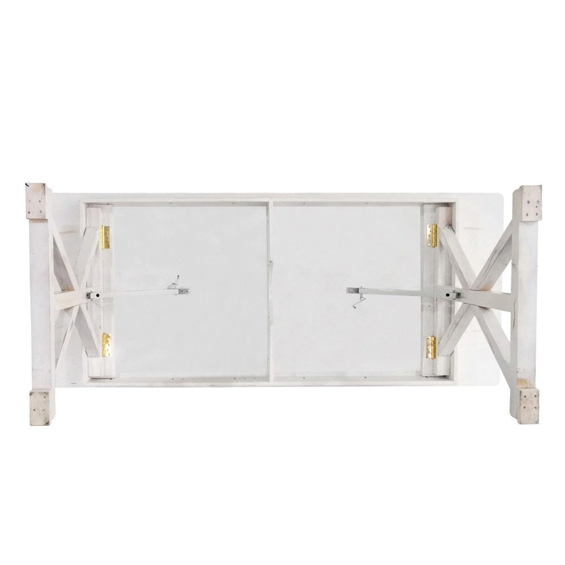 8' x 40 Rectangular Antique Rustic Solid Pine Folding Dining Table