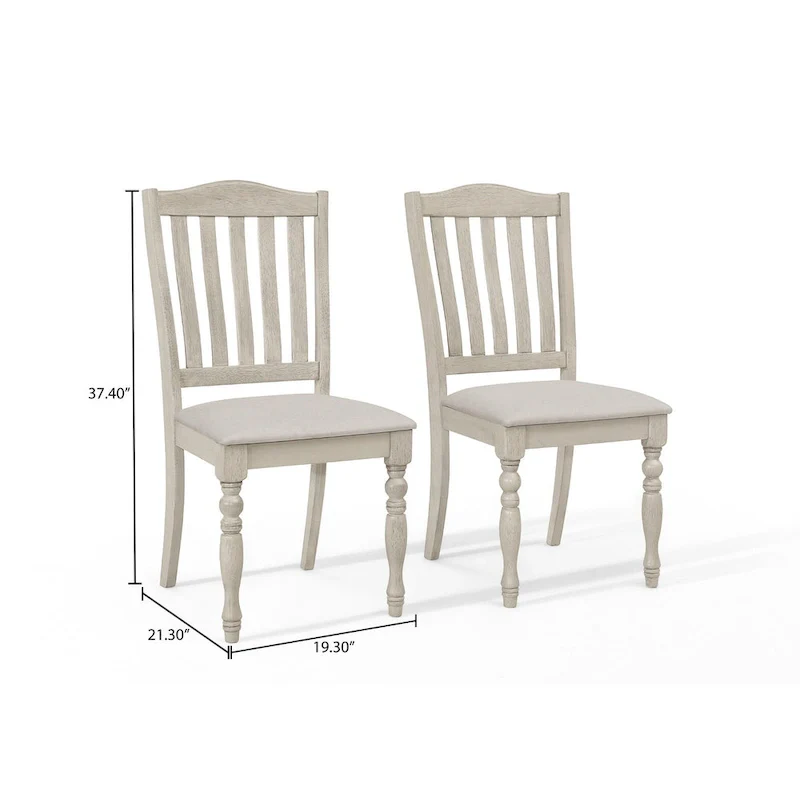 Mid-century Elegant Two-tone 7-piece Dining Set