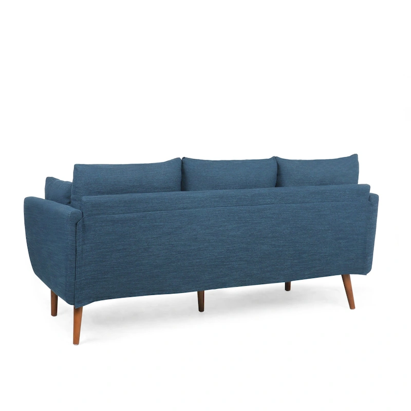 Modern 76.5 3-Seater Sofa with Birchwood Legs and Pillows