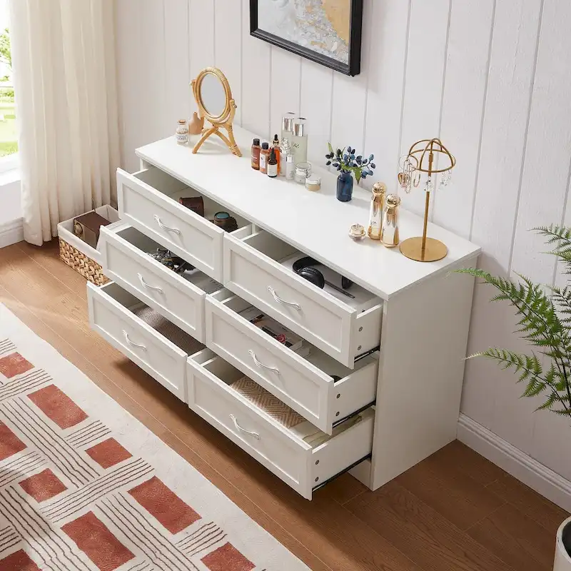 47.8 Modern Bedroom Chest with 6 Drawers Dresser