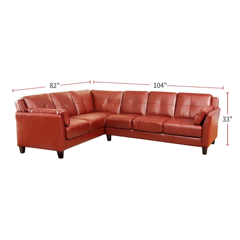 Leatherette Modular Plush Sectional Sofa