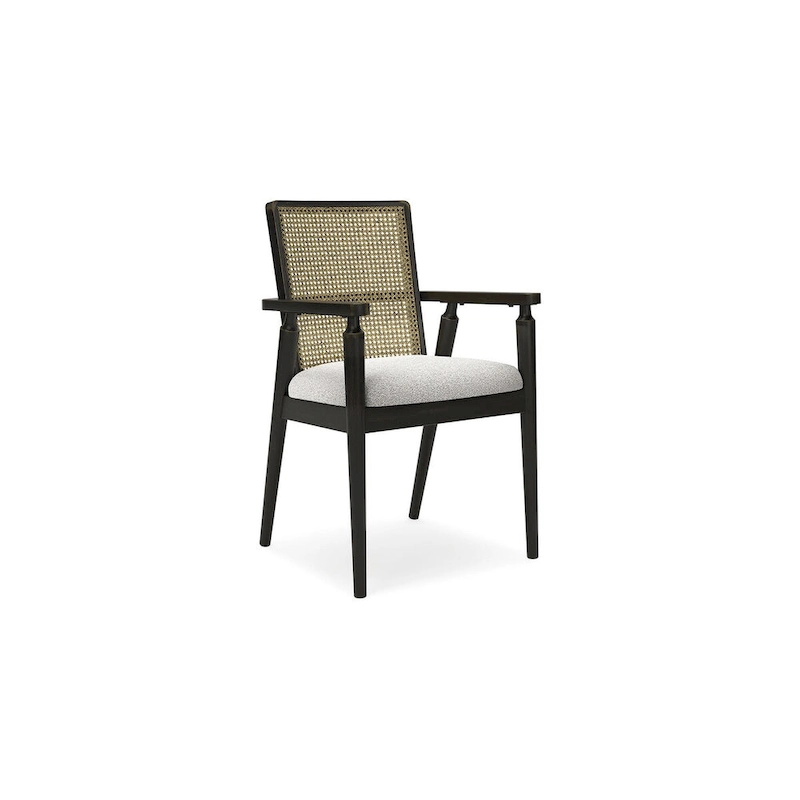 Signature Design by Ashley Galliden Black/Gray Dining Arm Chair - 22.13W x 22.38D x 35.13H