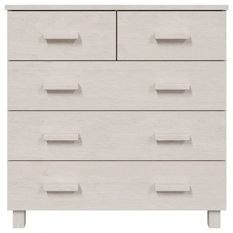 vidaXL Sideboard Bar Buffet Console Cabinet with Drawers HAMAR Solid Wood Pine - 31.1x15.7x31.5