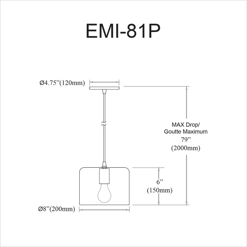 Dainolite Emilia Transitional Matte Black Luxury Pendant Light