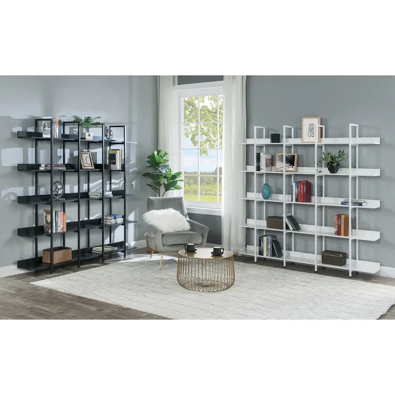 5 Tier Bookcase Home Office Open Bookshelf