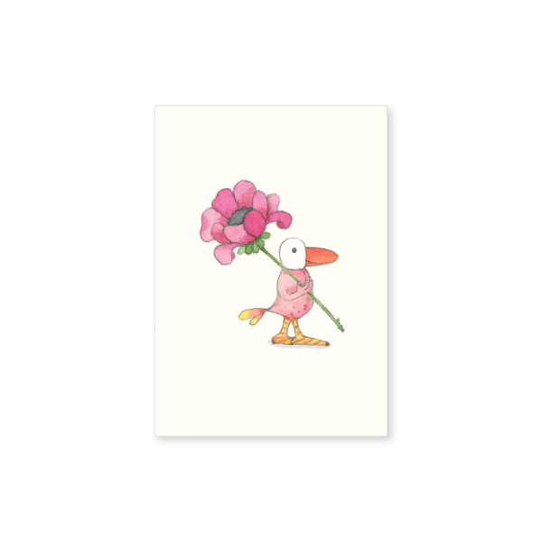 Affirmations - Twigseeds Mini Card - Bird with Flower - T341