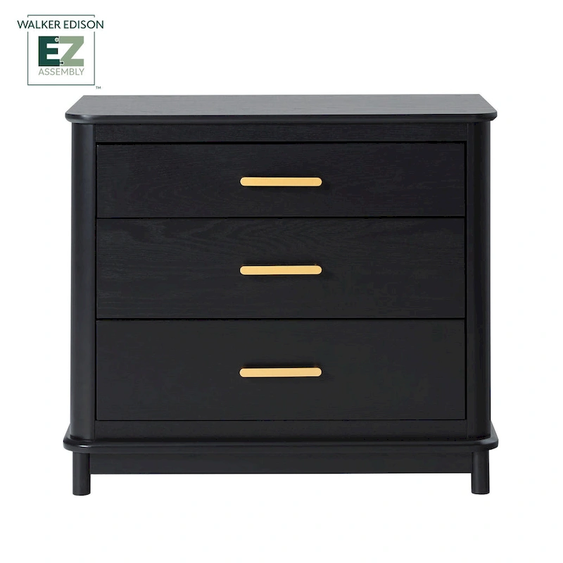 Walker Edison 3-Drawer Nightstand with Ultra-Easy Drawer Assembly