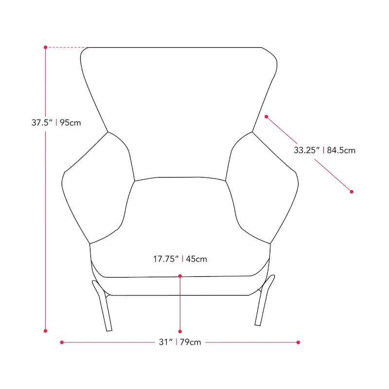 Eliana Modern Wingback Accent Chair