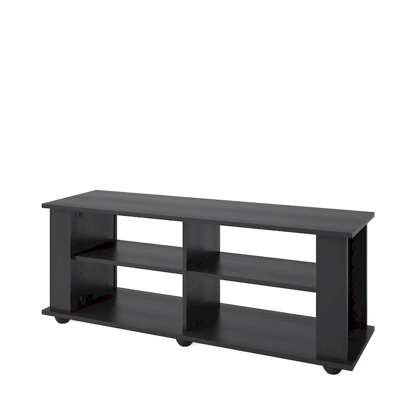 Black TV Stand, accommodates TVs up to 55 or 75