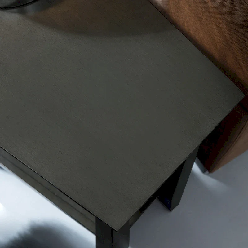 Wedge Side Table – Grey, Solid Wood, Single