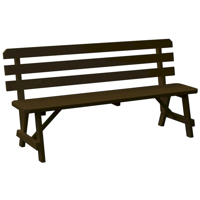 Pine 5' Traditional Backed Bench