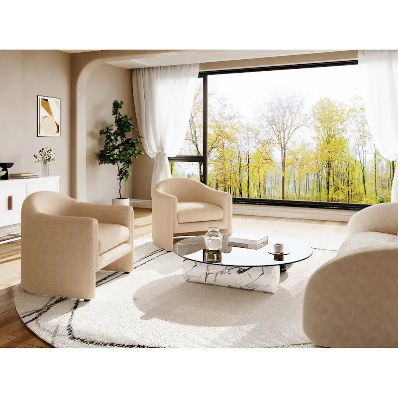 Modern 32.3 wide Upholstered Accent Chairs Set of 2