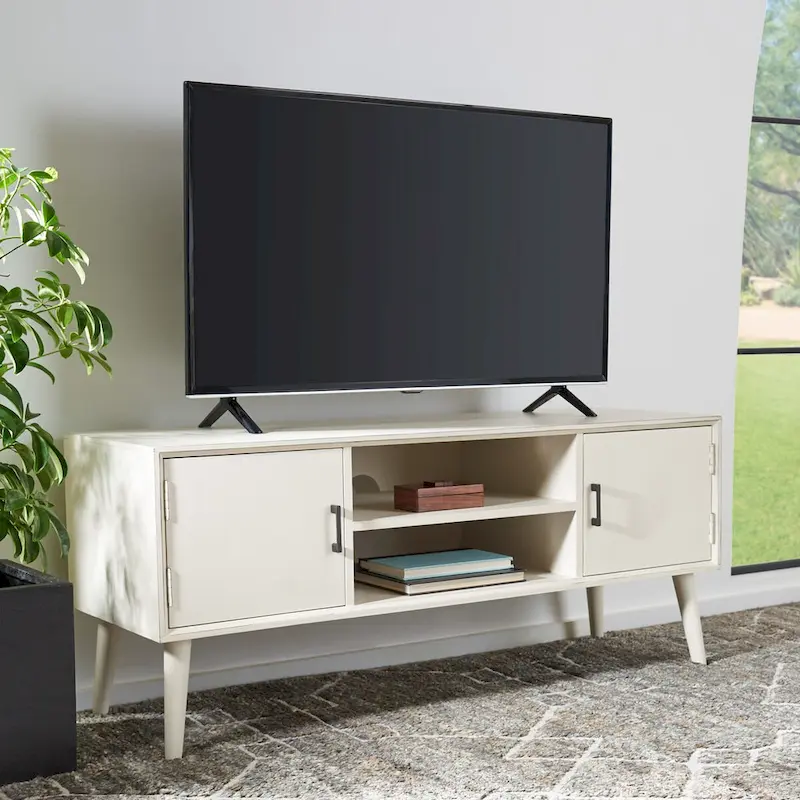 SAFAVIEH Maegan Mid-Century 47-inch Storage Media TV Stand - 47.3 W x 15.8 L x 20 H - 47Wx16Dx20H