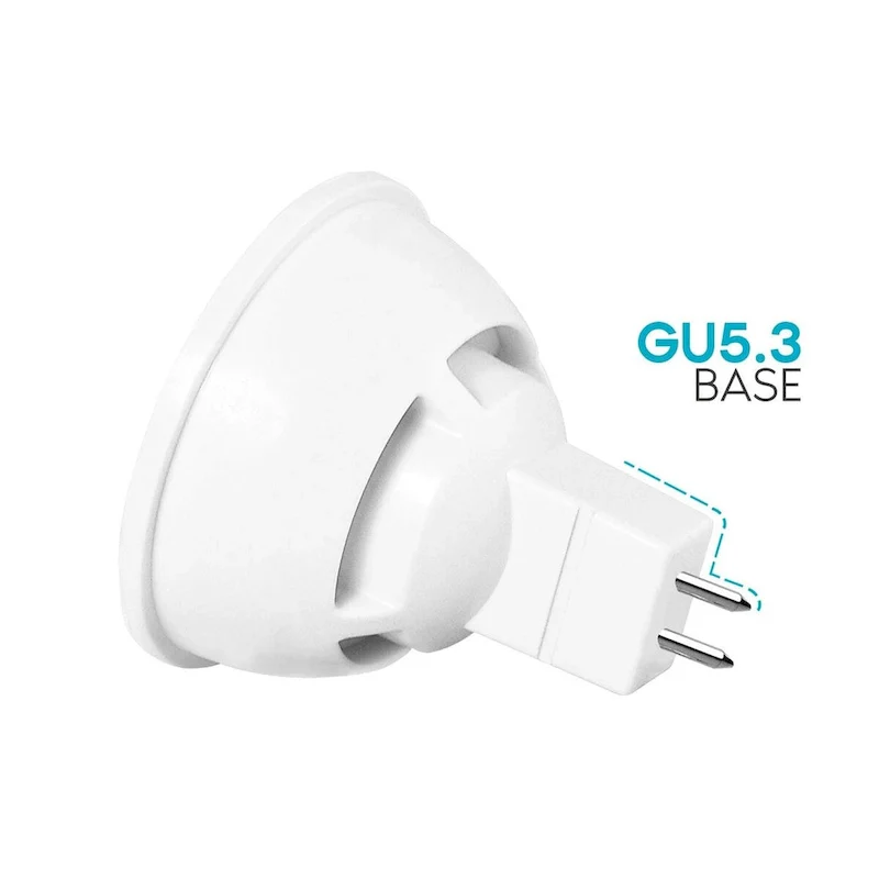 Luxrite MR16 LED Bulb 50W Equivalent, 12V, Dimmable, 500 Lumens, GU5.3 LED Bulb 6.5W, Enclosed Fixture Rated (12 Pack)