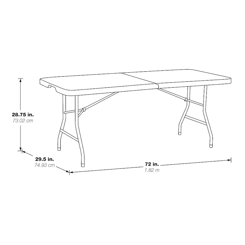 6 ft Center-Fold Resin Top Multi-Purpose Table
