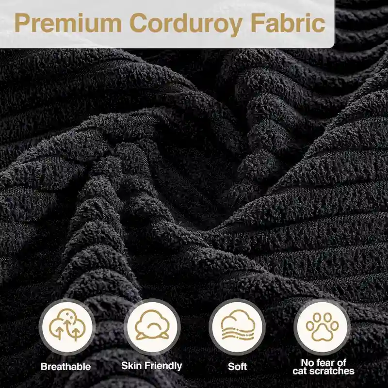 L-Shaped Upholstered Sofa Couch with Metal Legs