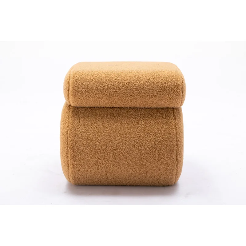 Modern S-shape Fabric Ottoman Makeup Stool Footstool