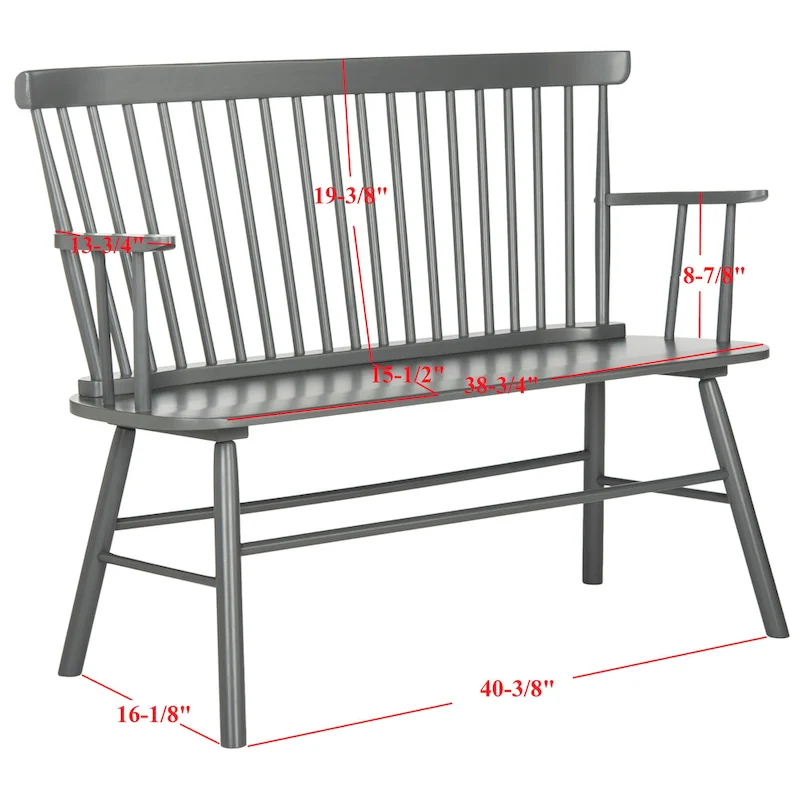SAFAVIEH Gracija Spindleback Settee - 48 x 22.4 x 36 - 48W x 22D x 36H