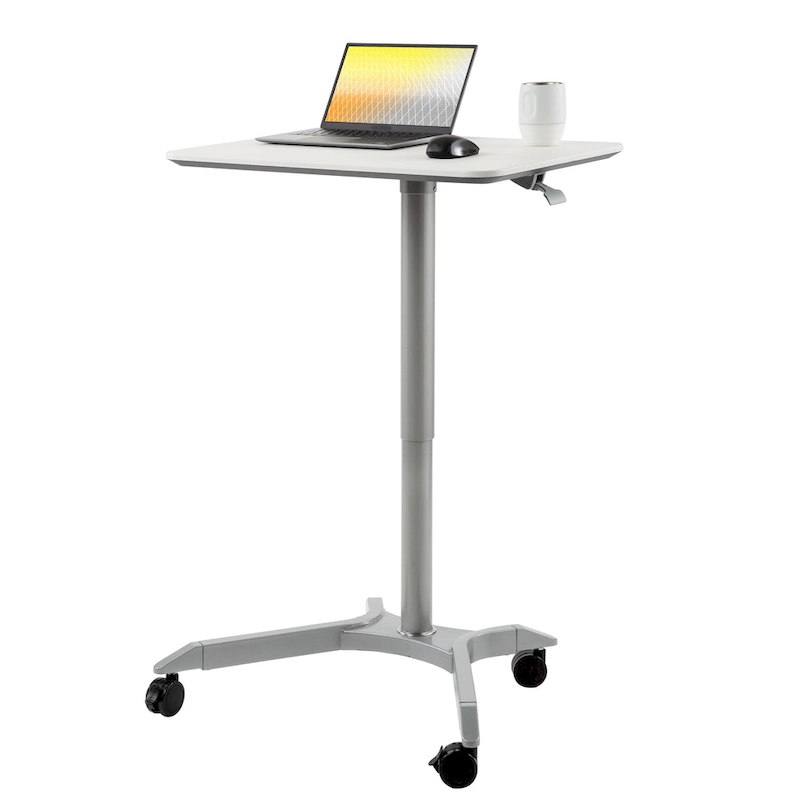 airLIFT XL 28 Pneumatic Height Adjustable Sit-Stand Mobile Laptop Computer Desk Cart