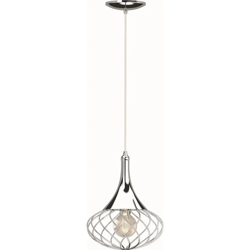 Volume Lighting 1-Light Indoor Chrome Hanging Mini Pendant