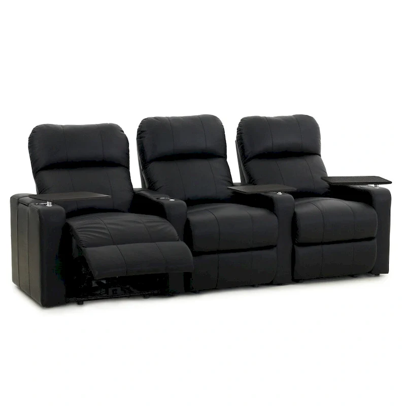 Octane Turbo XL700 Power Leather Home Theater Seating Set (Row of 3)