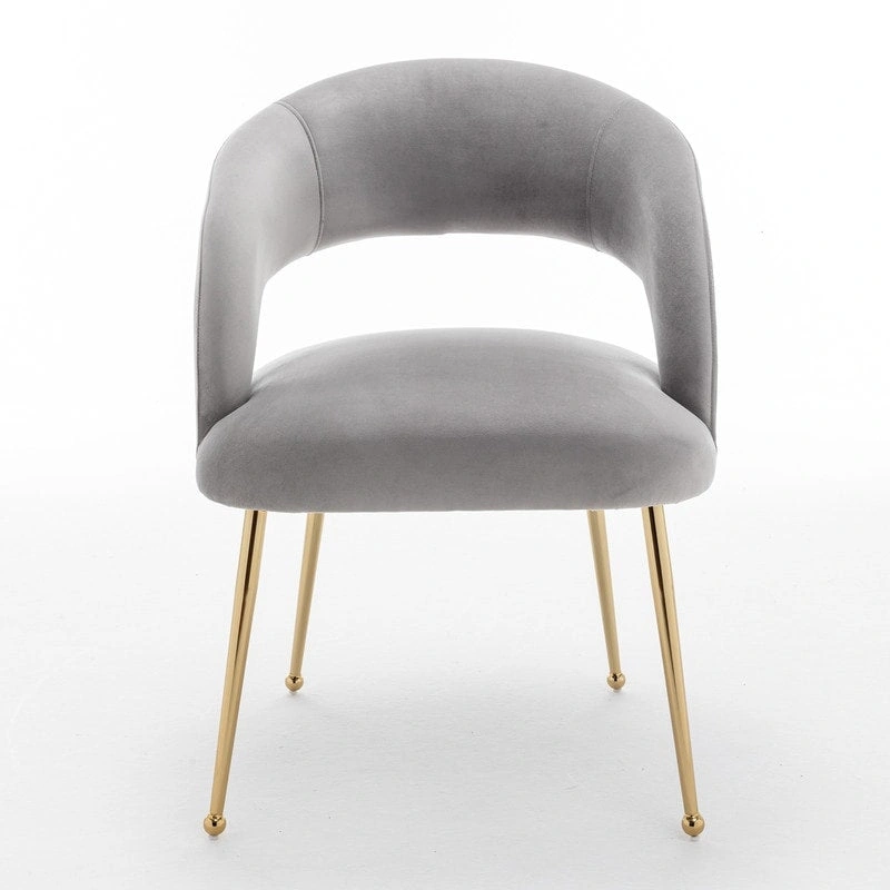 SEYNAR Mid Century Modern Velvet Upolstered Open-Back Dining Chair Set of 4