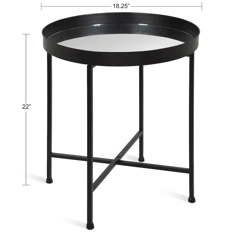 Kate and Laurel Celia Round Metal Side Table - 18.25x18.25x22
