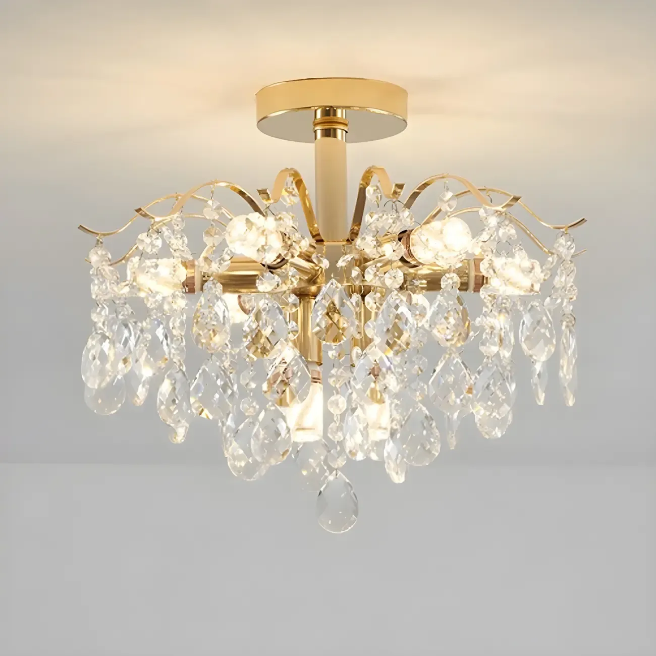 Dining Room Multi-Light Crystal Water Drop Chandelier