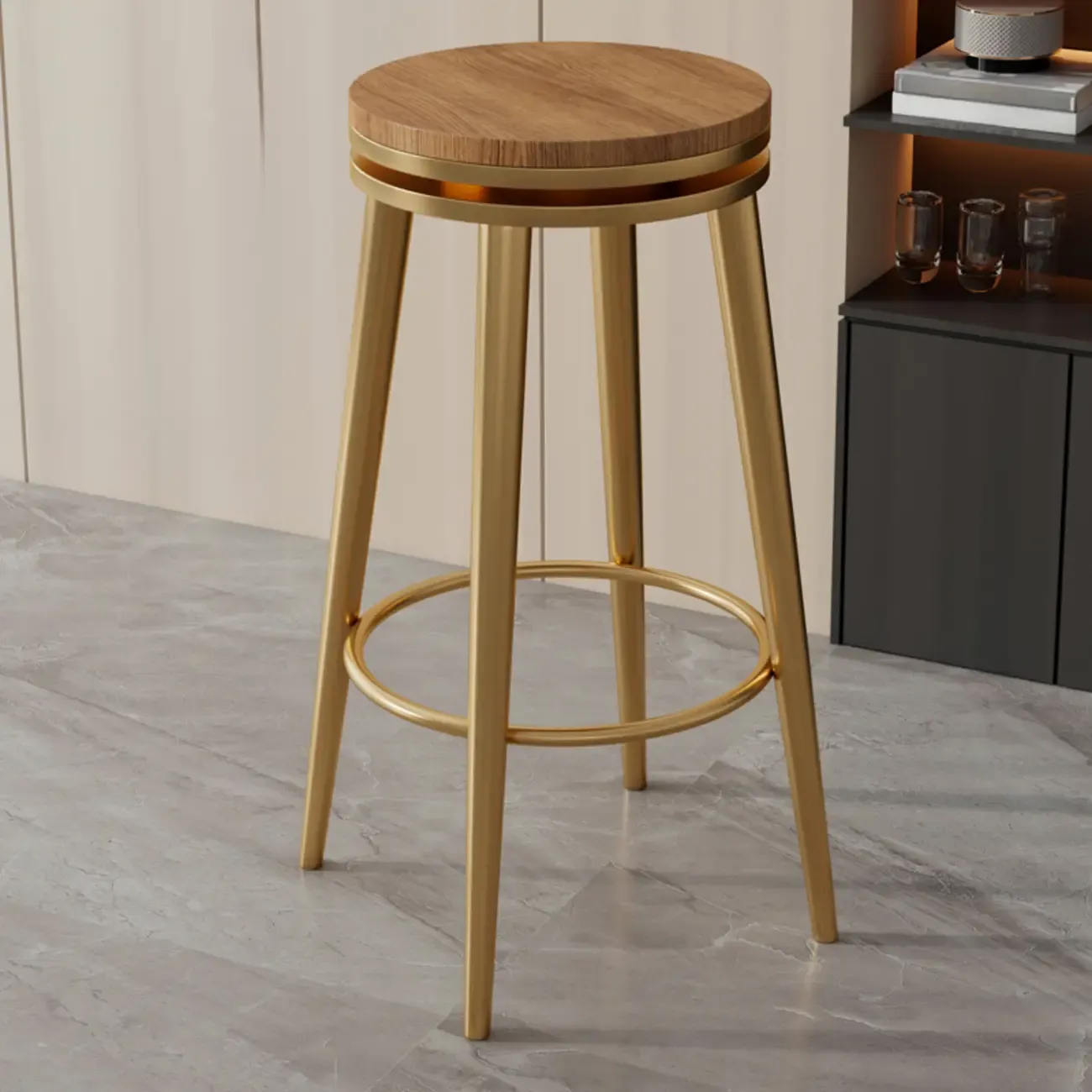 Counter Height Modern Metal Bar Stools