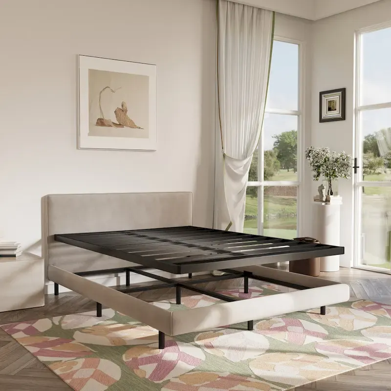 7 Inch Adjustable Steel Bed Frames Heavy Duty