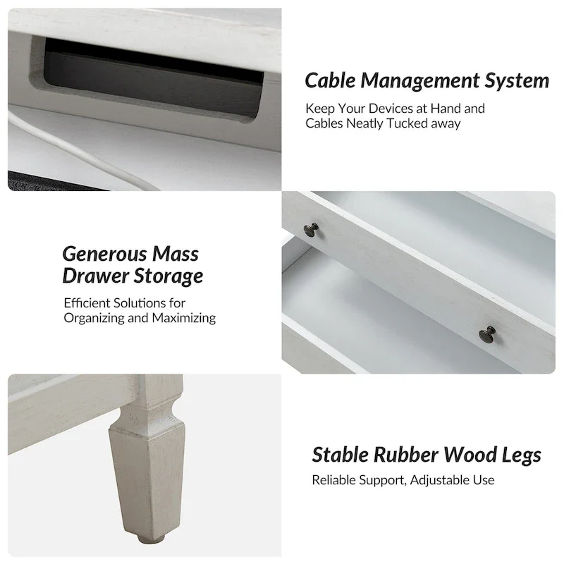 Jennifer 2 - Drawer Nightstand with Built-In Outlets and Pull-out Tray by HULALA HOME