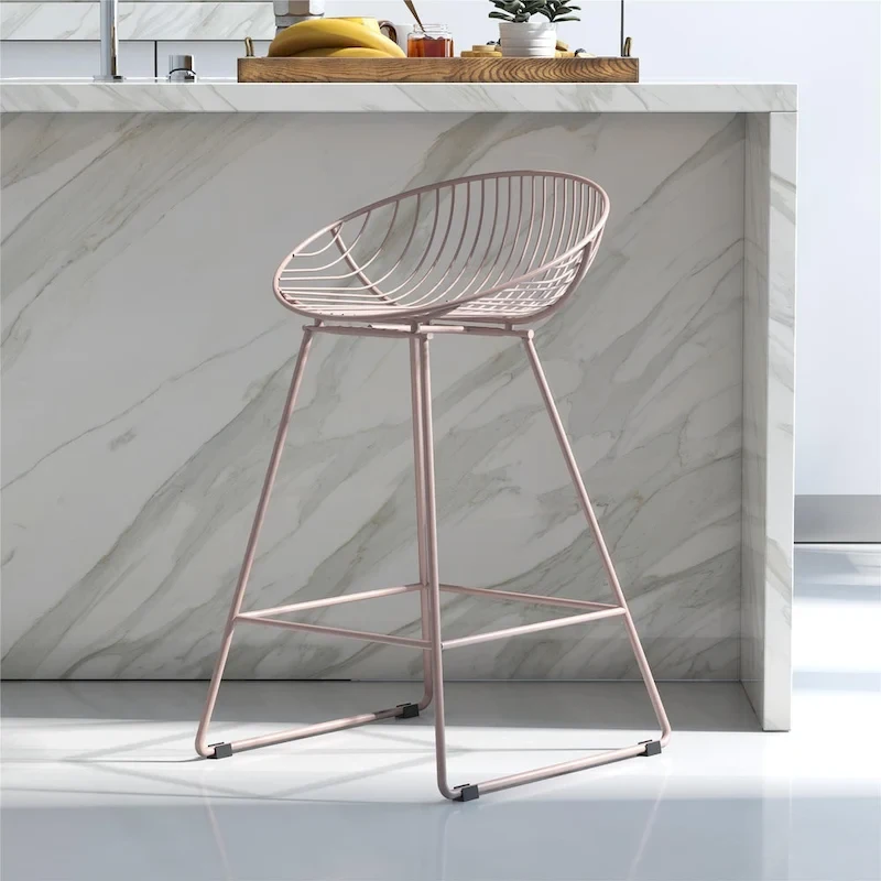 CosmoLiving by Cosmopolitan Ellis 24  Metal Counter Height Bar Stool