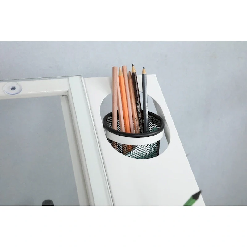 Hand Crank Adjustable Drafting Drawing Table with Stool and 2 Drawers